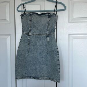 Brand new denim mini dress